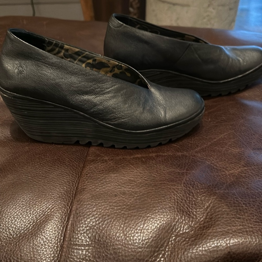Fly London Leather Wedges size 8
